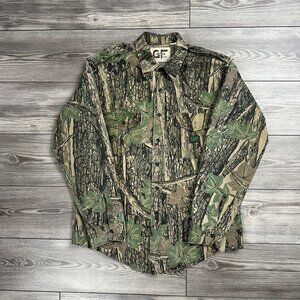 Vintage 90’s Gun Flint Real Tree Camo Button Up